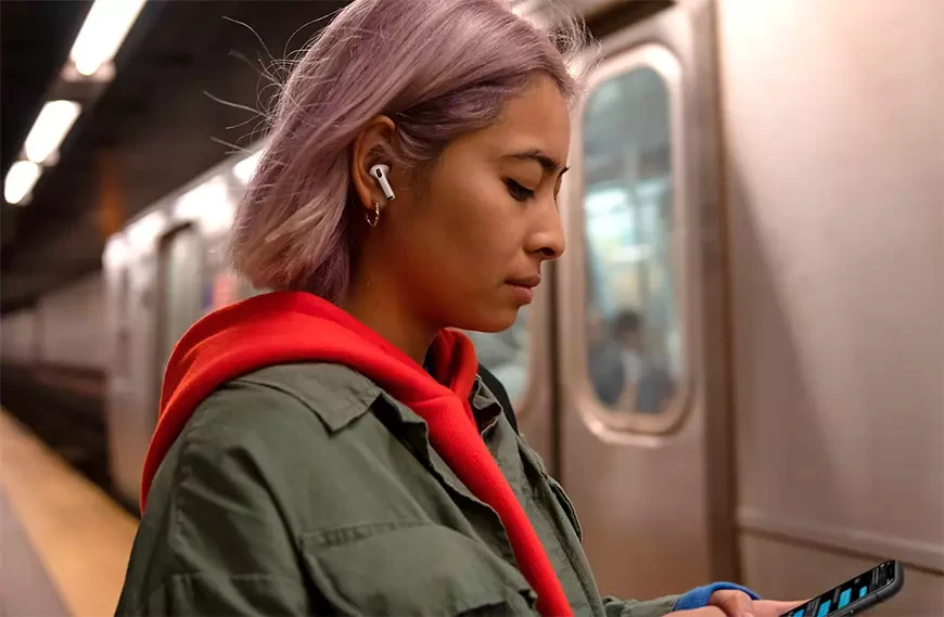 AirPods Pro 2 headphones feature Apple Adaptive Audio noise-canceling technology 
