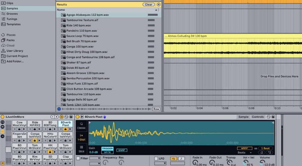 Ableton Live 12 search for similar content Similarity Search