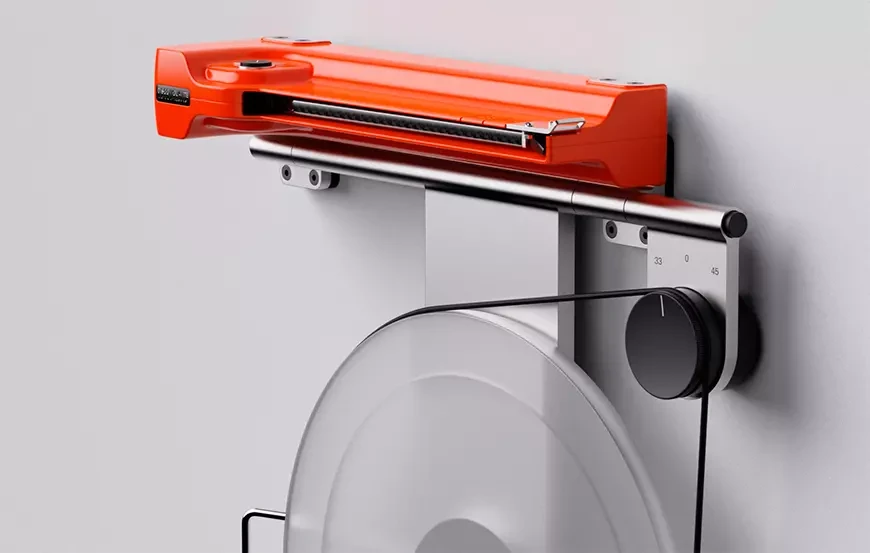 Disco Volante – Wall-mounted turntable concept by Oskar Olsson