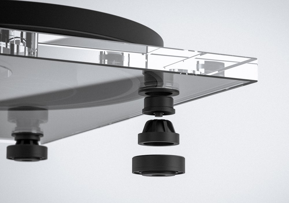 The new XA B stands on three height-adjustable dampened feet for a perfect stand. (Image: Pro-Ject)