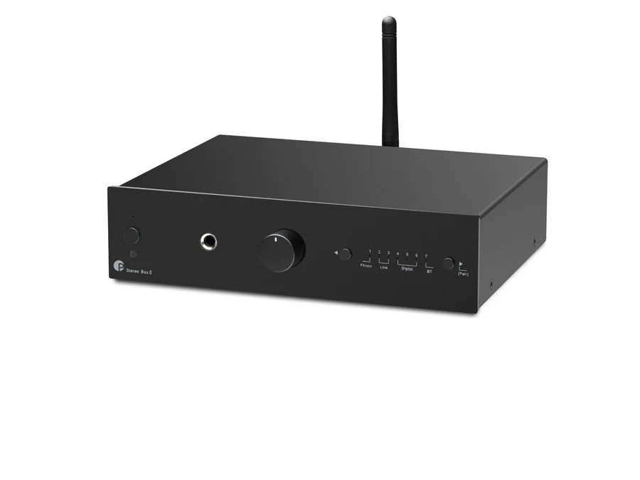 Pro-Ject Stereo Box E: Integrated amplifier with DAC, Bluetooth, headphone amplifier and phono stage