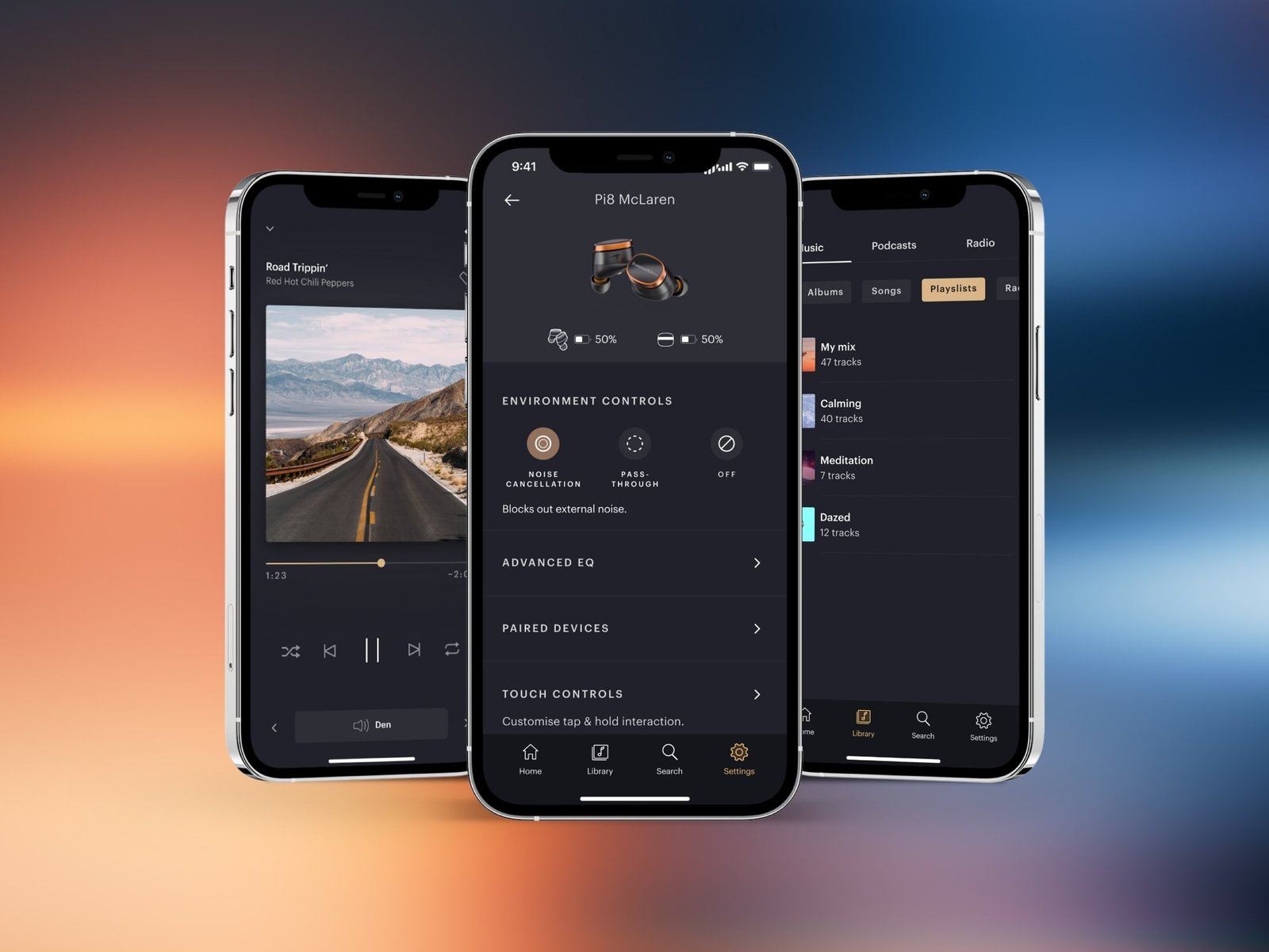 The earbuds are compatible with the Bowers & Wilkins Music app