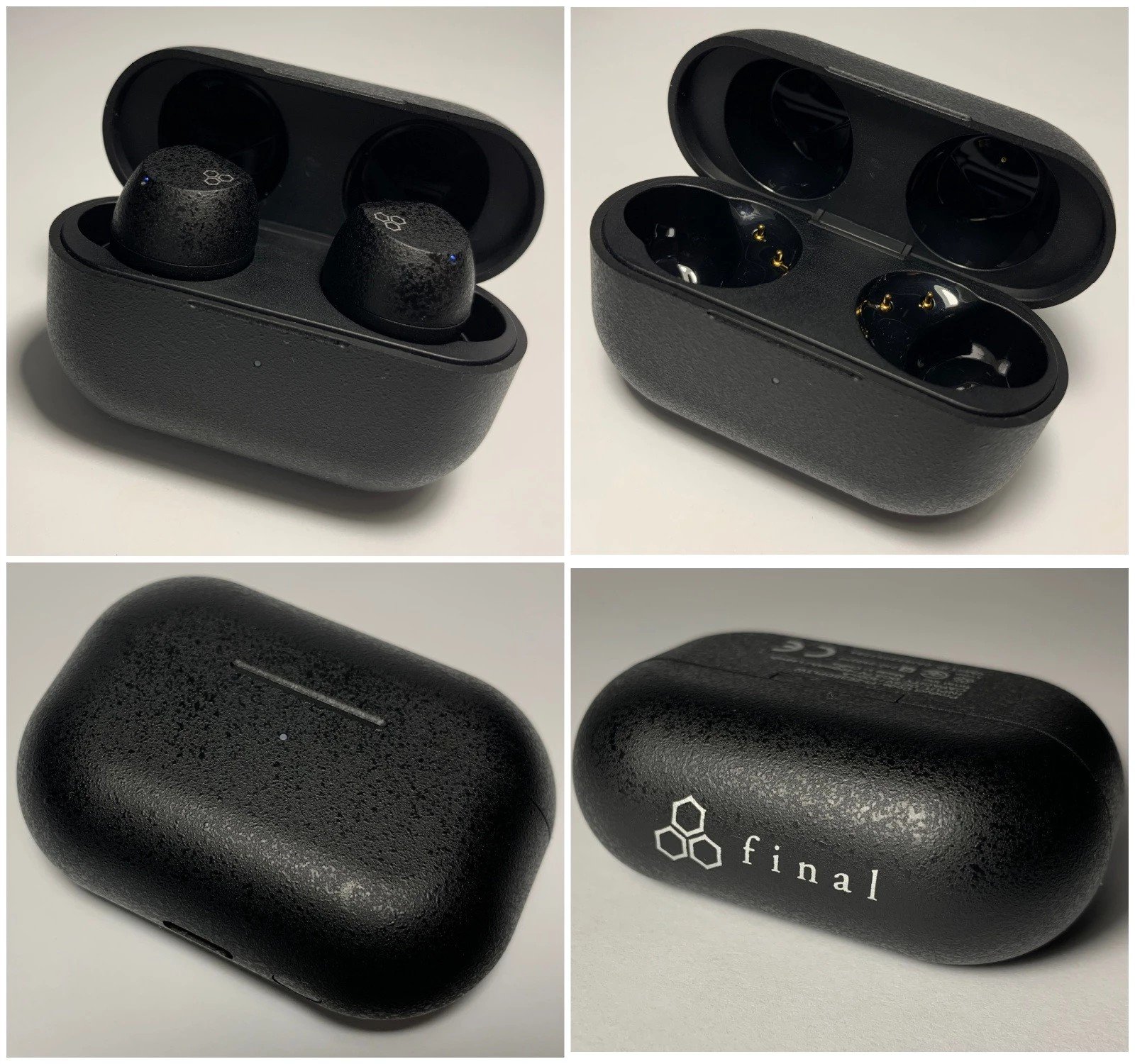 There is a small cutout on the front panel for convenient opening, and under it is a charge/charging indicator of the case.