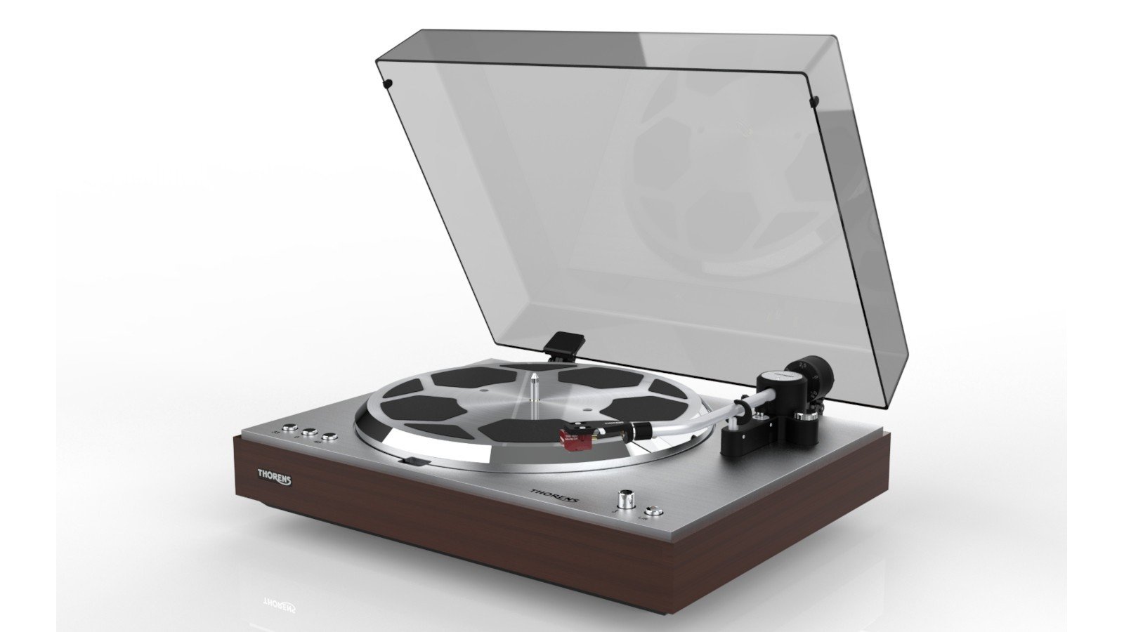 At the heart of the Thorens TD 404 DD turntable lies the powerful direct-drive motor of the TD 124 DD , renowned for its smooth operation and high torque. 
