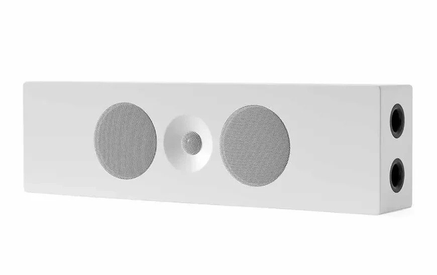 The Tangent Spectrum II XC center channel speaker utilizes two 110mm midrange/woofer drivers and a 25mm dome tweeter in a two-way bass-reflex configuration.