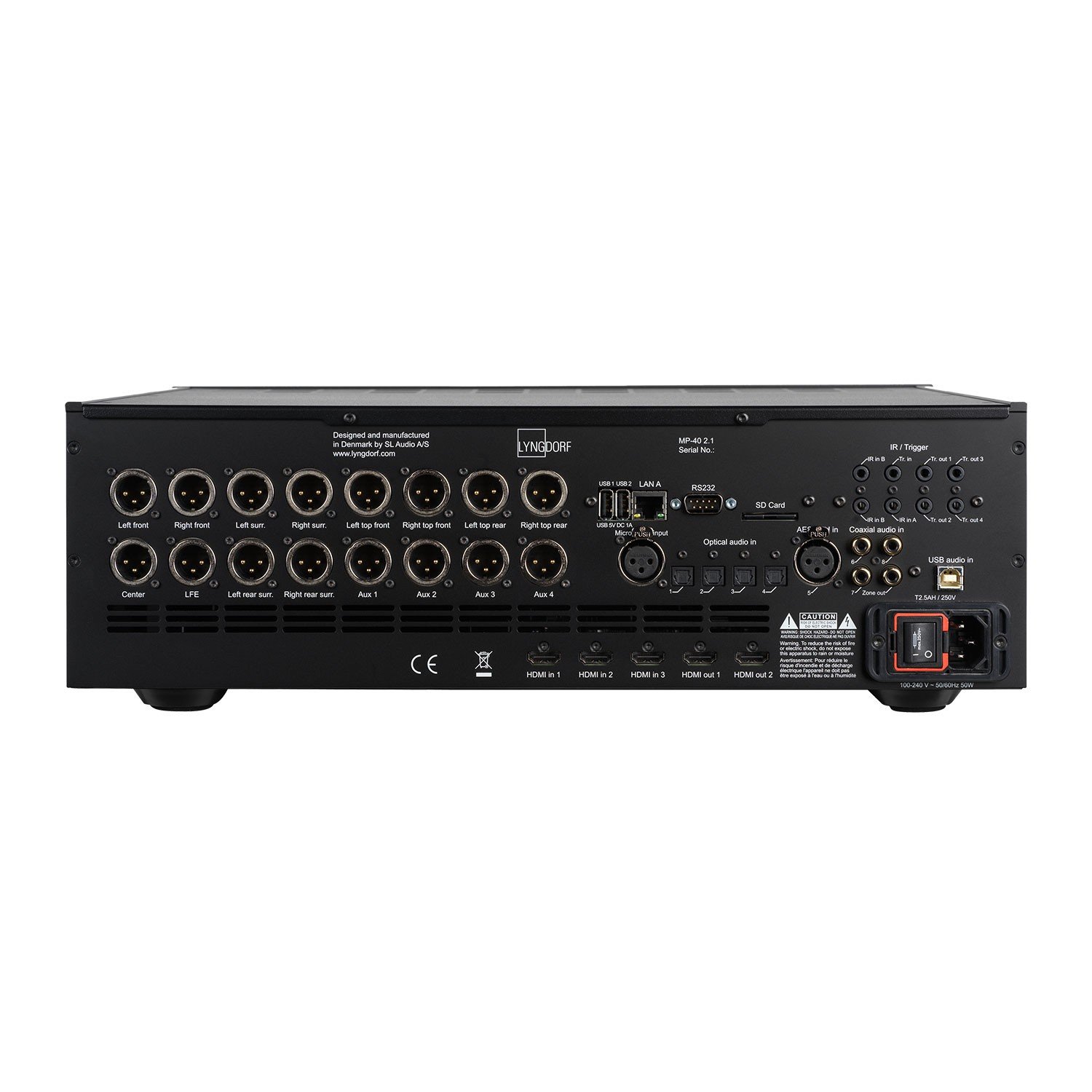 The MP-40 2.1 is a 100% digital 12-channel high-end surround preamplifier/processor, giving you virtually endless possibilities for exploiting today's best audio and video formats, including HDMI 2.1 and 8K, to the fullest. 