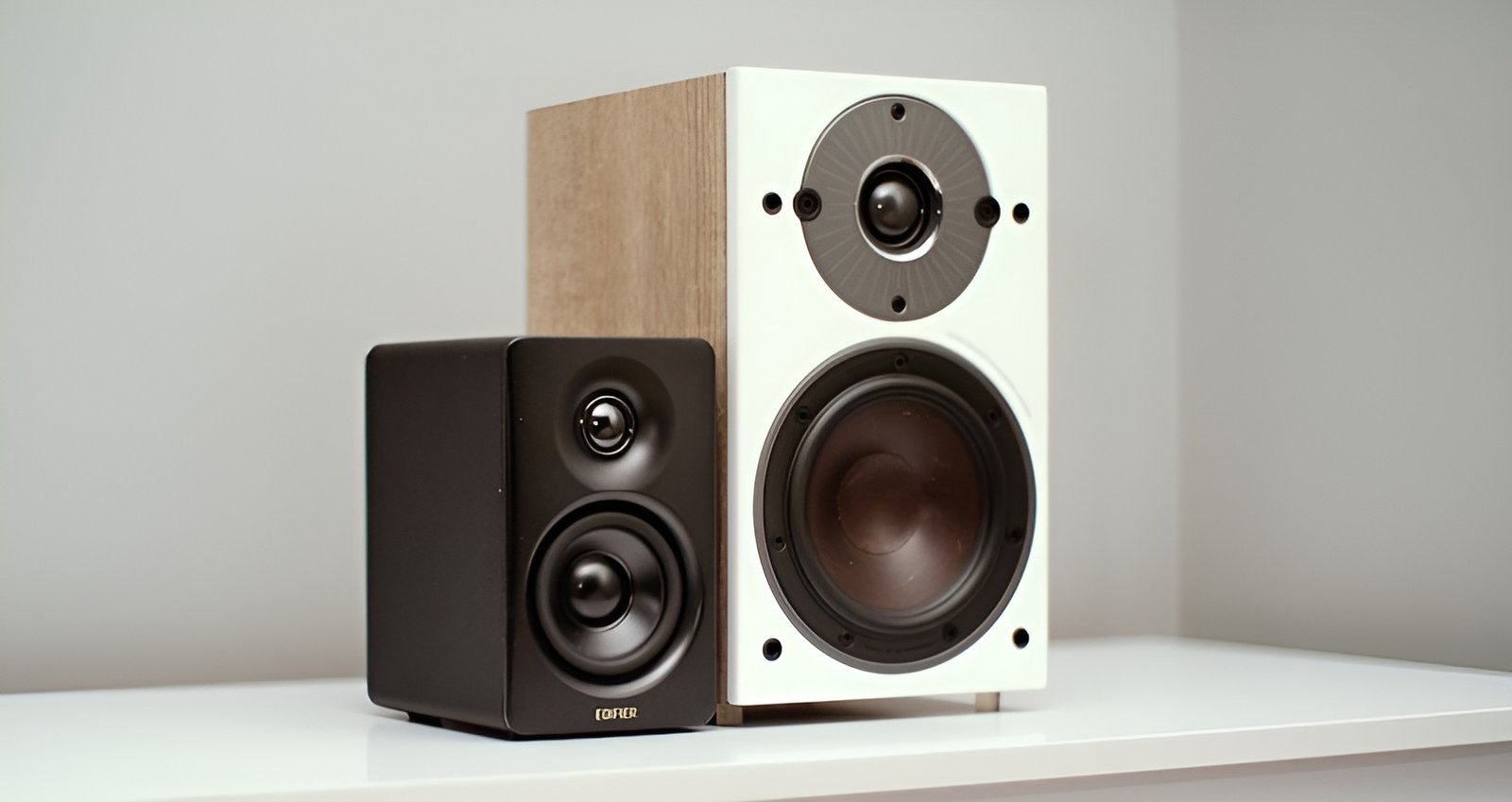 Edifier M60 are very compact speakers, they are half the size of my small Dali Oberon 1 bookshelf speakers (seen in the photo). 