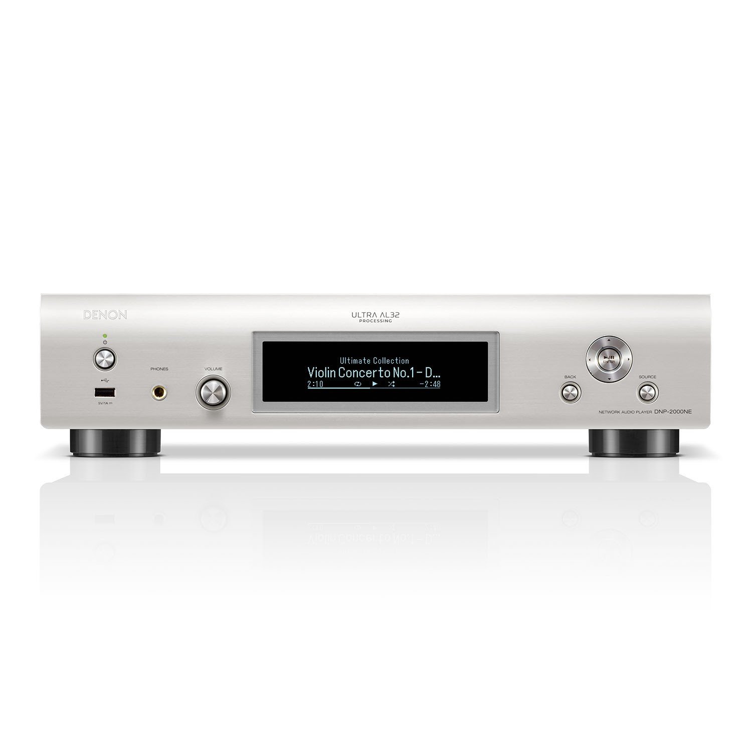 The solid aluminum design with a beautiful front display matches perfectly with Denon's own stereo amplifier PMA-2000NE and CD player DCD-2000NE, but you can of course also use the DNP-2000NE with other Denon stereo amplifiers or similar models from other manufacturers.