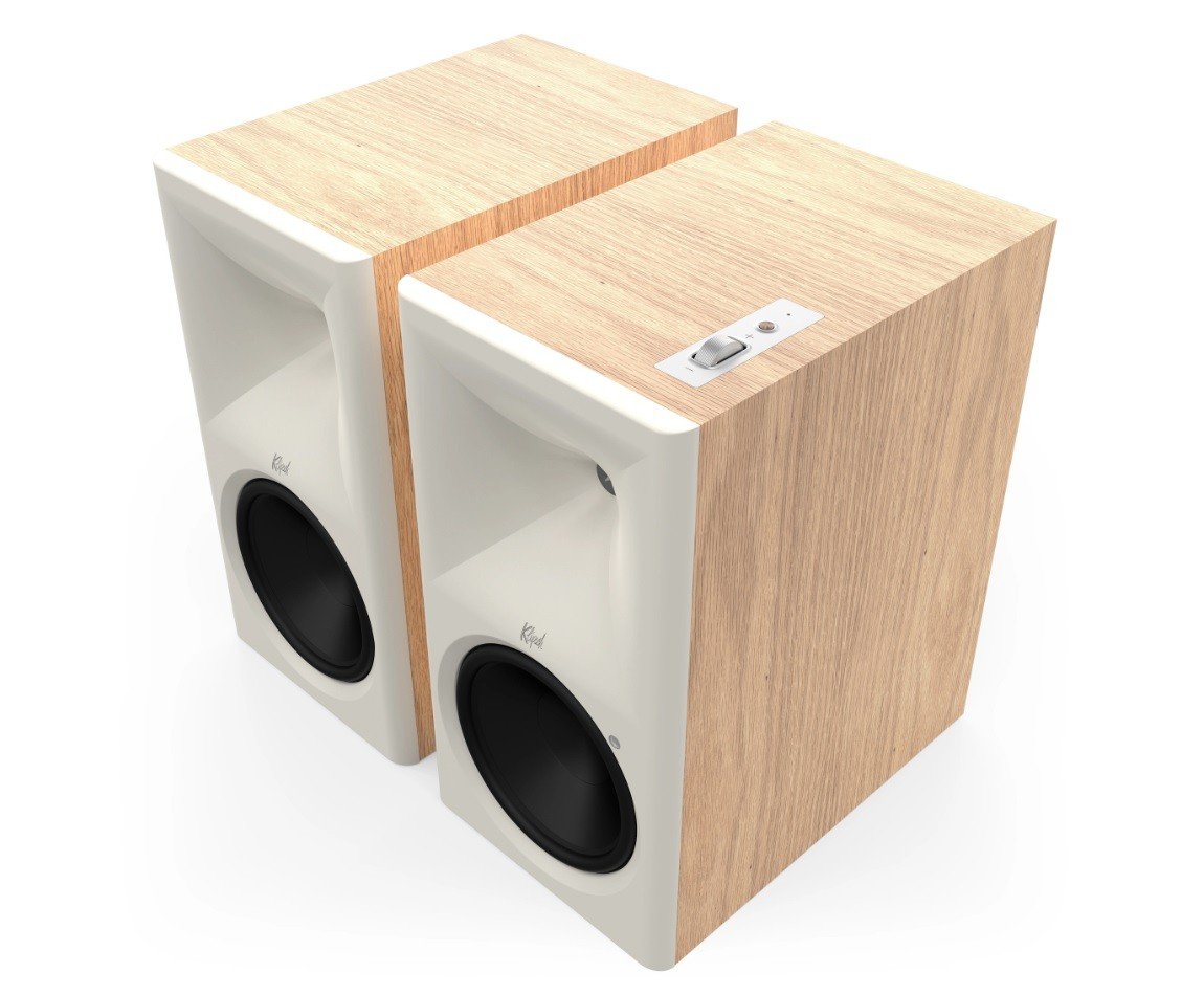 The new Klipsch series will be available starting spring 2026 in red oak, walnut, or ebony.