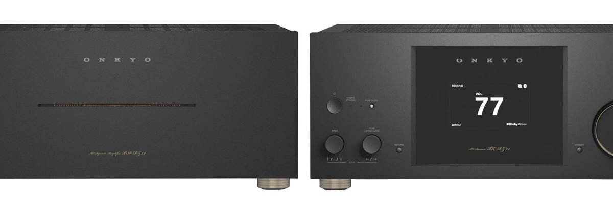 While unnamed, upon closer inspection, an Onkyo PA-RZ91 AV receiver can be identified, reportedly capable of handling up to 15 channels.